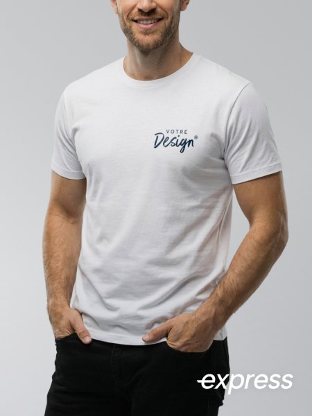T-shirt blanc personnalisable en livraison express T-shirt blanc personnalisable en livraison express