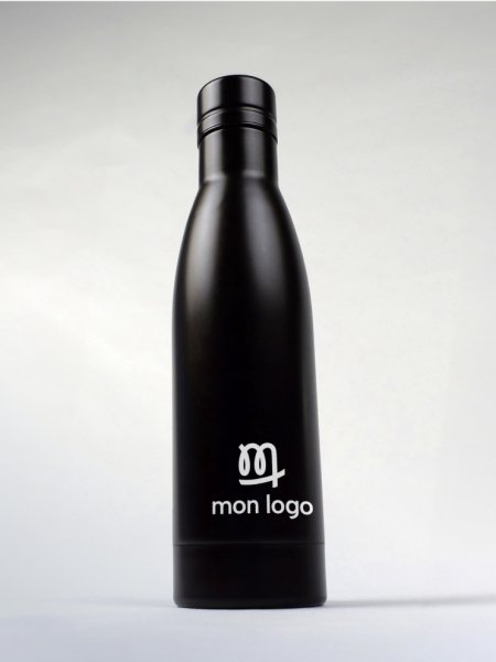 bouteille vasa recyclé noire personnalisée avec votre logo