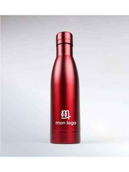 bouteille vasa recyclé rouge personnalisée avec votre logo