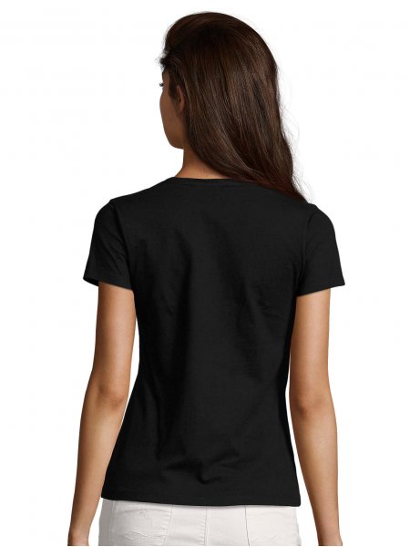 Dos du t-shirt col v pour femme Imperial V Women à personnaliser en coloris Noir