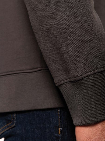 Détails poignet et bas de sweat du WK402 100% coton en coloris Dark Grey Détails poignet et bas de sweat du WK402 100% coton en coloris Dark Grey