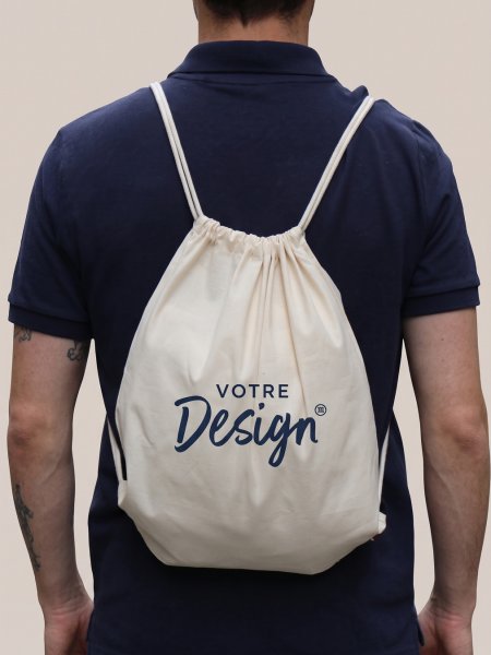 Sac à dos 04334 porté au dos, personnalisable avec votre logo