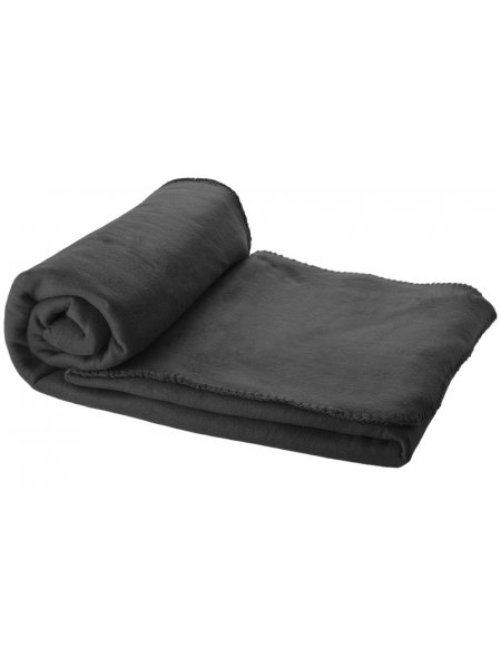 Plaid polaire avec housse personnalisable Noir