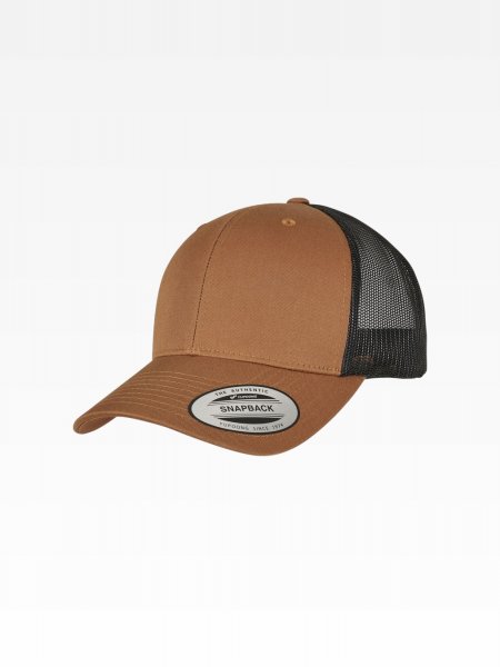 Vue trois quarts casquette trucker rétro bicolore Vue trois quarts casquette trucker rétro bicolore