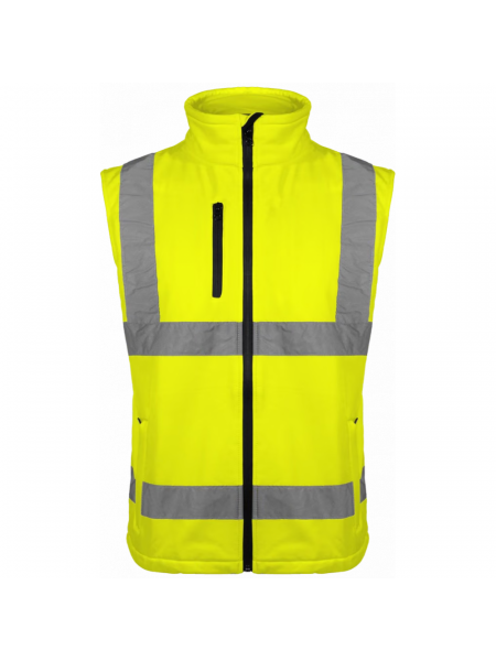 Bodywarmer softshell haute visibilité Hi Viz Yellow