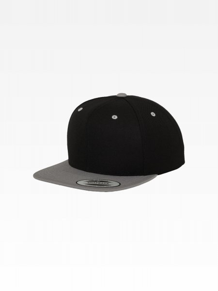 Casquette snapback bicolore personnalisable Black / Silver