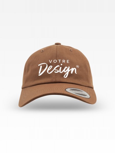 Casquette dad cap 6245CM Tan personnalisée avec votre logo brodé sur la face avant Casquette dad cap 6245CM Tan personnalisée avec votre logo brodé sur la face avant
