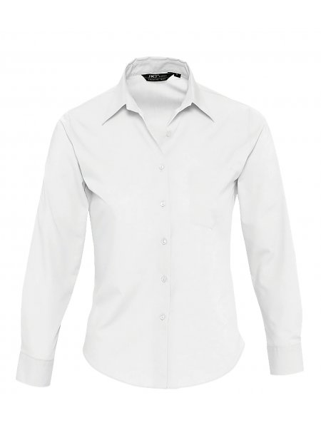 Chemise pour femme en popeline à personnaliser Blanc