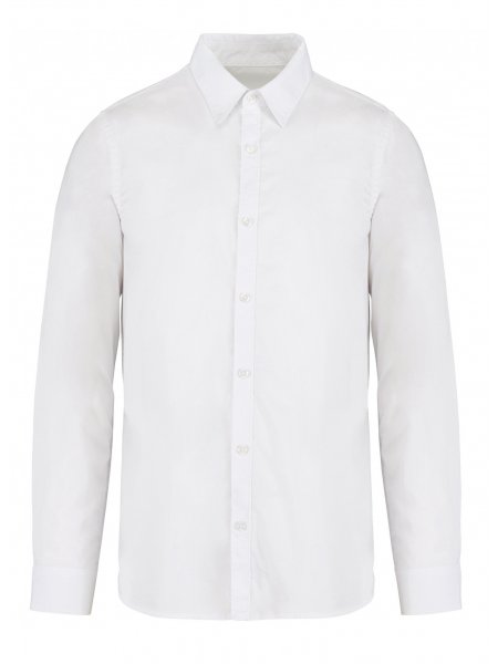 Chemise en coton bio personnalisable - effet délavé White