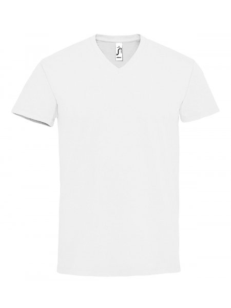 Tee shirt homme col V personnalisé épais Blanc