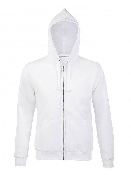 Sweat zippé à capuche personnalisable Blanc