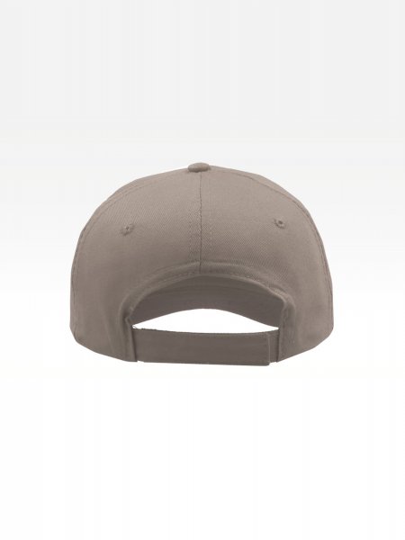 Casquette AT001 de dos Casquette personnalisable AT001 grise vue de dos, fermeture velcro