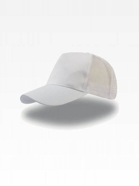 Casquette trucker 5 panneaux premium personnalisable White