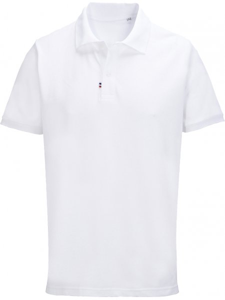 Polo Pierrot unisexe personnalisable fabriqué en France Blanc