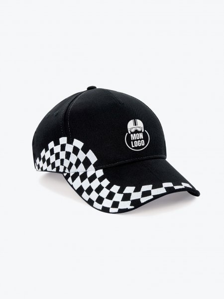 La casquette pilote B159 à personnaliser en coloris Bright Royal Black / White