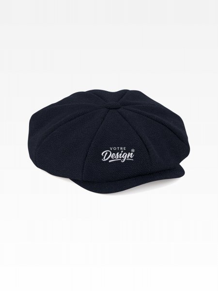 Packshot casquette gavroche vue 3/4 couleur navy Packshot casquette gavroche vue 3/4 couleur navy