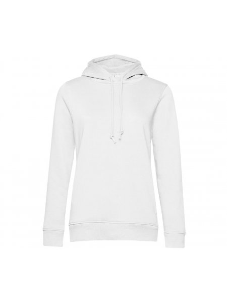 Sweat capuche femme en coton bio à personnaliser White