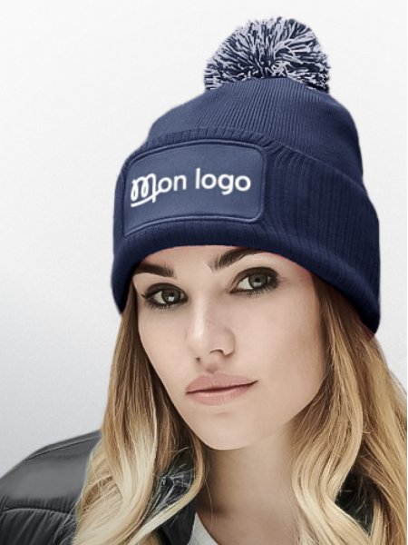 Bonnet Snowstar Patch personnalisé avec logo Bonnet Snowstar Patch personnalisé avec logo