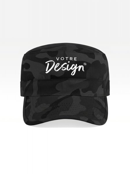 Exemple de marquage personnalisé sur la casquette cubaine Camo BF033