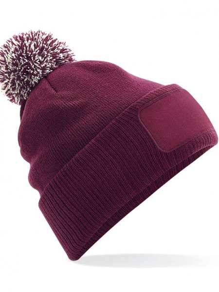Bonnet Snowstar Patch en coloris Burgundy / Off white Bonnet Snowstar Patch en coloris Burgundy / Off white