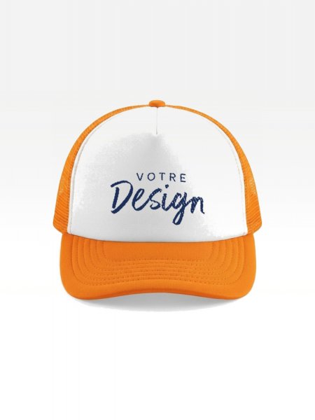 Exemple de marquage personnalisé sur la casquette trucker enfant BF64B Exemple de marquage personnalisé sur la casquette trucker enfant BF64B