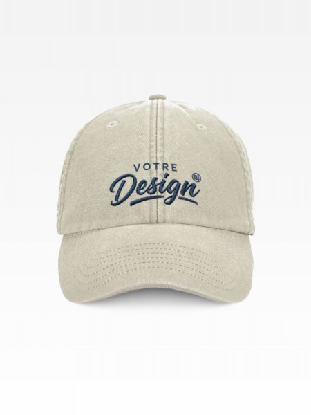Exemple de marquage personnalisé sur la casquette vintage BF655