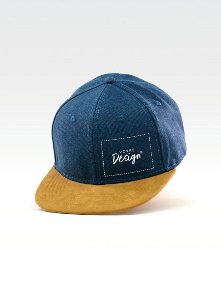 Exemple de marquage personnalisé sur la casquette Snapback Daim BF668 Exemple de marquage personnalisé sur la casquette Snapback Daim BF668