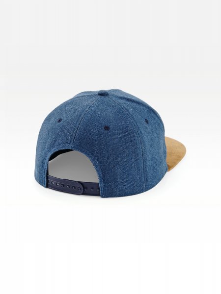 Casquette snapback daim BF668 de dos Casquette snapback daim BF668 à personnaliser, vue de dos, fermeture snapback