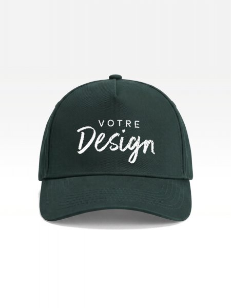 Exemple de marquage personnalisé sur la casquette en coton organique BF825 Exemple de marquage personnalisé sur la casquette en coton organique BF825