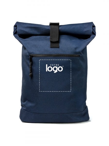 Vue de face du sac à dos enroulable BG286 couleur Navy