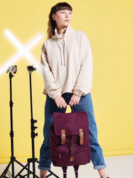 Sac à dos vintage à personnaliser BG613 en coloris Burgundy Sac à dos vintage à personnaliser BG613 en coloris Burgundy