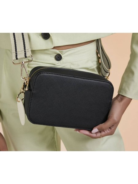 sac noir à bandoulière à personnaliser