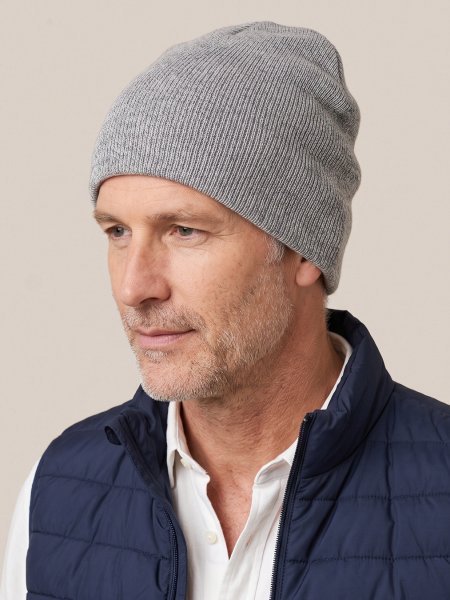 Bonnet Original B44 Heather Grey porté Bonnet Original B44 Heather Grey porté