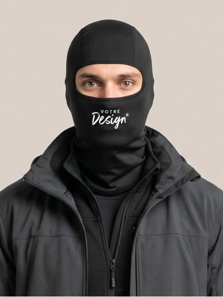 Cagoule personnalisable KP433 Black portée, à personnaliser avec votre logo