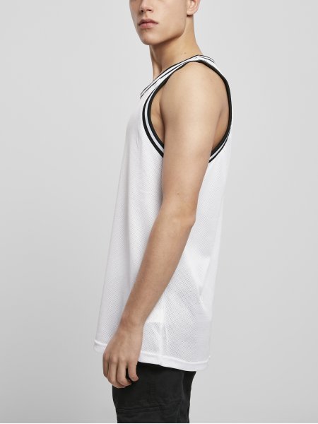 Débardeur pour homme style maillot de basket BY009 en coloris White Débardeur pour homme style maillot de basket BY009 en coloris White