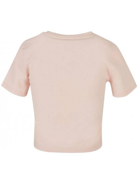 T-shirt crop top femme personnalisable BY042 en coloris rose dos T-shirt crop top femme personnalisable BY042 en coloris rose dos