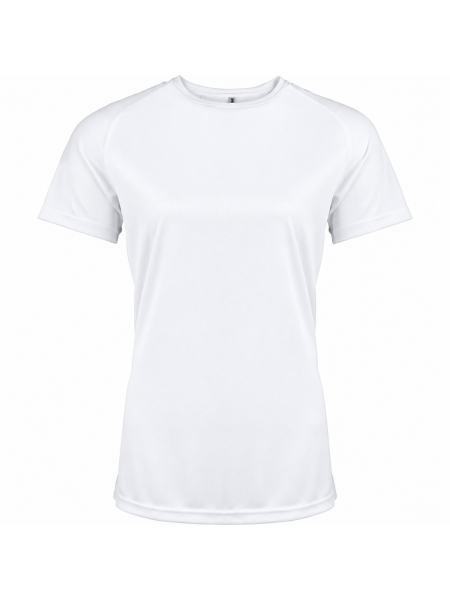 T-shirt sport pour femme personnalisé - manches courtes White