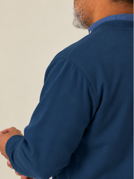 homme de dos portant le sweat Changer 2.0 à personnaliser en coloris deep teal vue détaillée