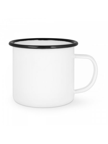 Tasse métal émaillée personnalisée Noir