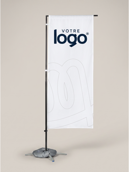 Oriflamme Publicitaire Rectangulaire 2.20m Personnalisé - Pack Complet Oriflamme Publicitaire Rectangulaire 2.20m Personnalisé - Pack Complet