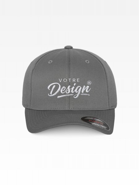 Exemple de marquage personnalisé sur la casquette - Flexfit Wooly FX6277