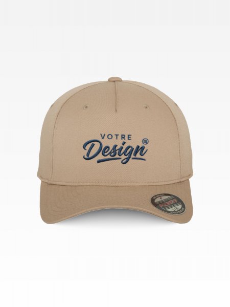 Casquette personnalisée stretch FX6560 en coloris Khaki, personnalisée avec votre logo brodé