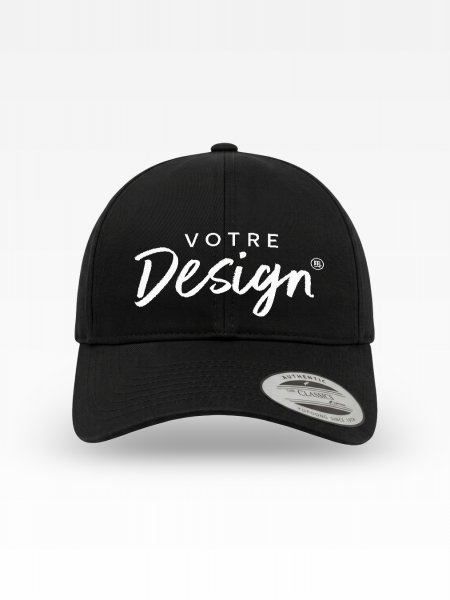 Casquette snapback FX7706 personnalisée Casquette snapback FX7706 personnalisable, exemple de marquage sur la face avant