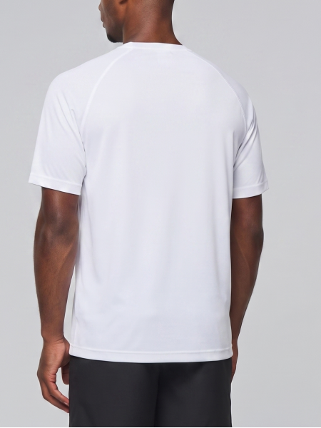 mannequin homme de dos portant le T-shirt de sport manches courtes personnalisable Express