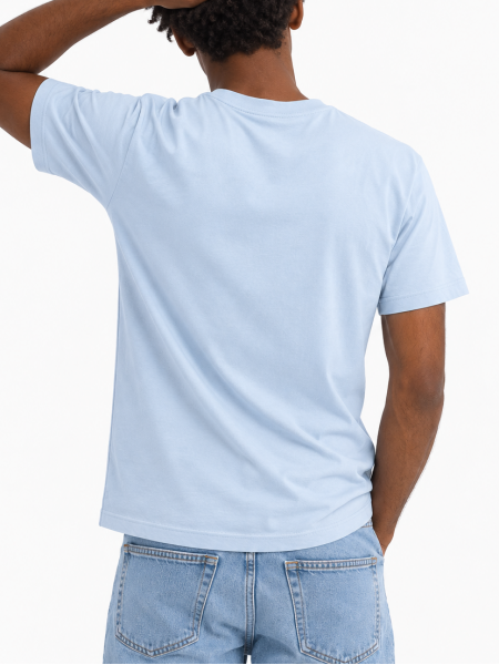 T shirt Imperial 11500 de dos en coloris ciel porté par un mannequin homme