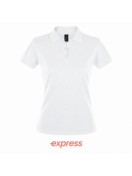 Polo femme personnalisé Express Blanc