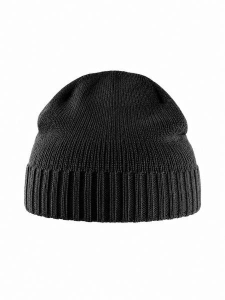Bonnet avec bordure cotelée Black