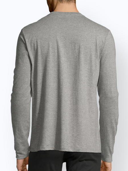 Mannequin homme de dos portant le t-shirt IMPERIALW 02074 couleur gris chiné Mannequin homme de dos portant le t-shirt IMPERIALW 02074 couleur gris chiné