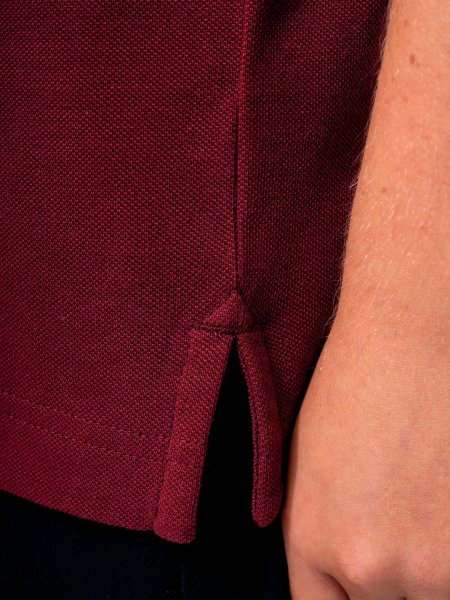 zoom sur le bas du Polo piqué Bio enfant personnalisable