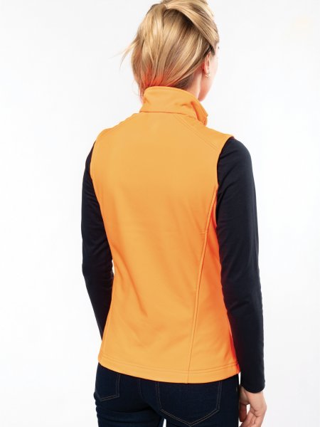 Dos du bodywarmer femme softshell K404 coloris orange